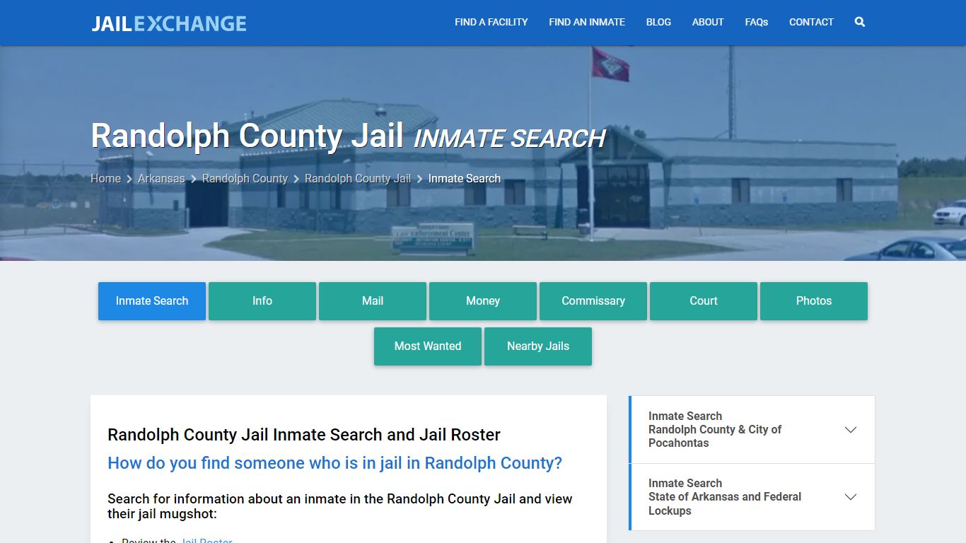 Inmate Search: Roster & Mugshots - Randolph County Jail, AR