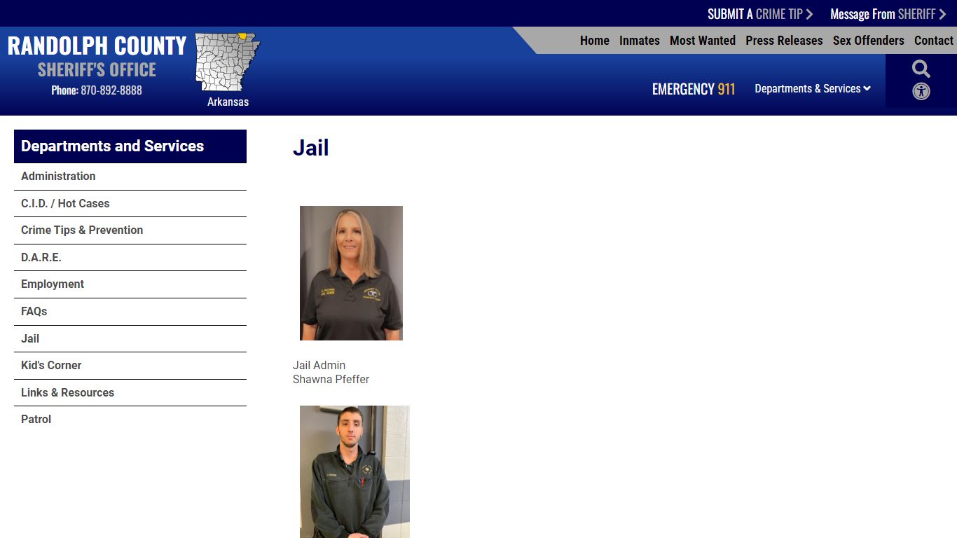 Jail | Randolph County Sheriff AR